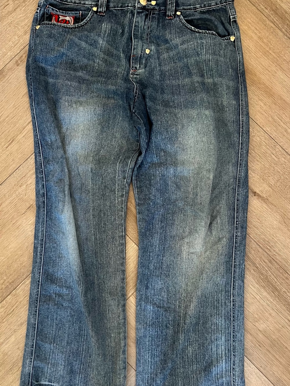 COOGI Men's Washed Blue Bootcut Jeans w40 L34